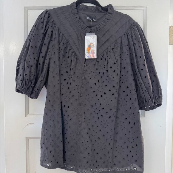 NWT PrettyGarden Eyelet Blouse XXL - Picture 2 of 6